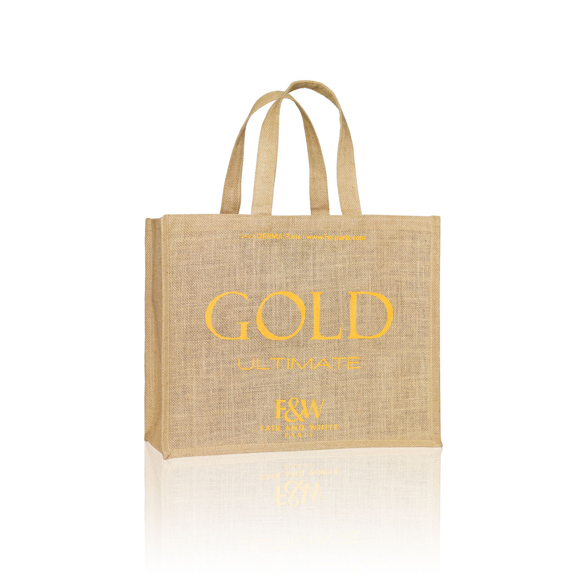 Burlap Tote Bag | Gold